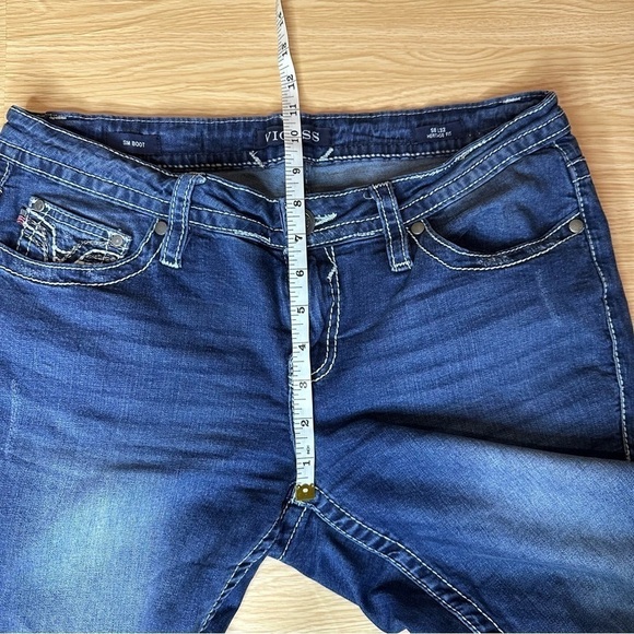 Vigoss Slim Boot Heritage Fit Boot Cut Medium Wash Low Rise Jeans Women’s 8 - Picture 10 of 13